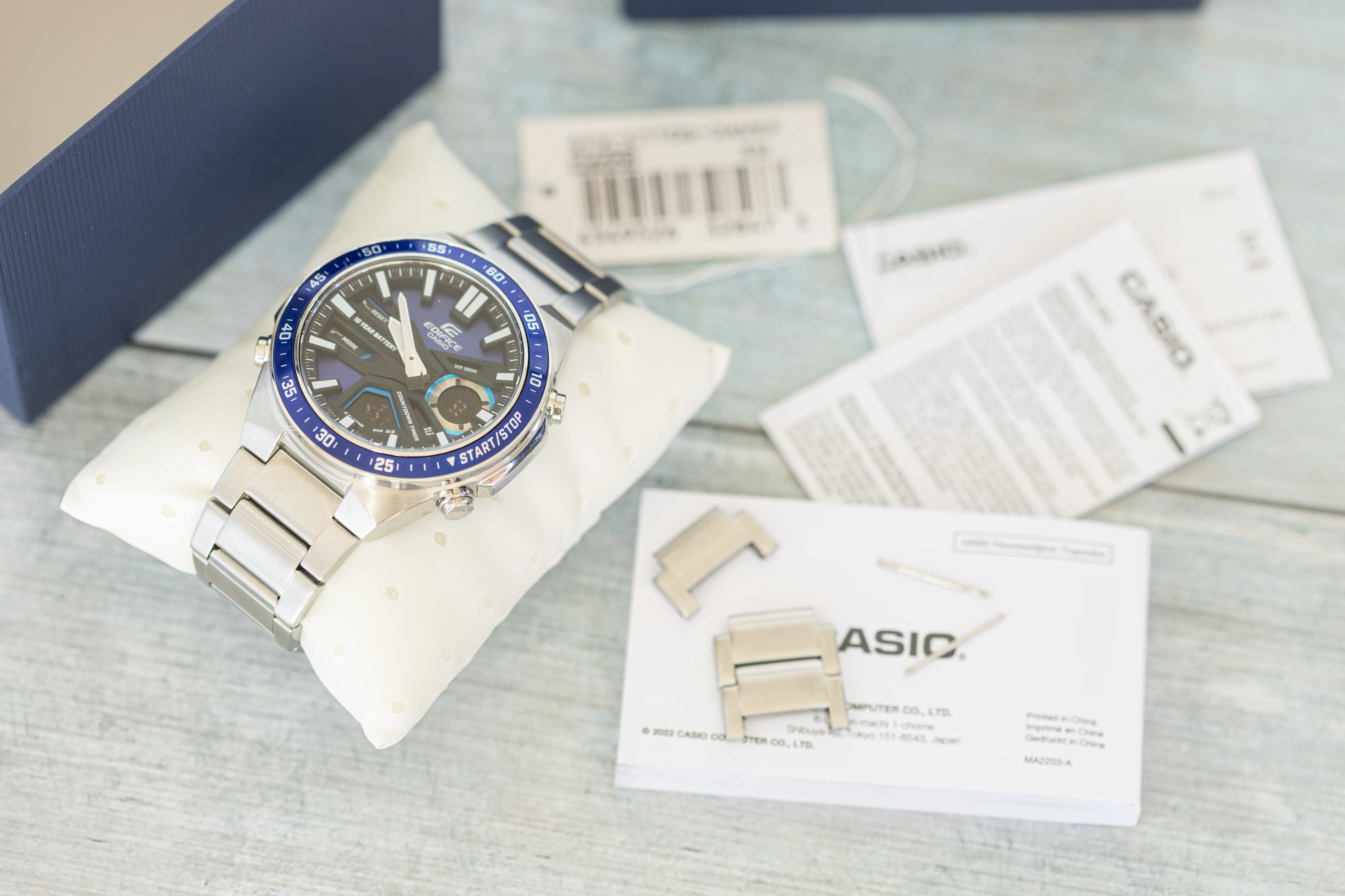 Example of Bracelet End Link Number marking found on a watch — close-up identification photo